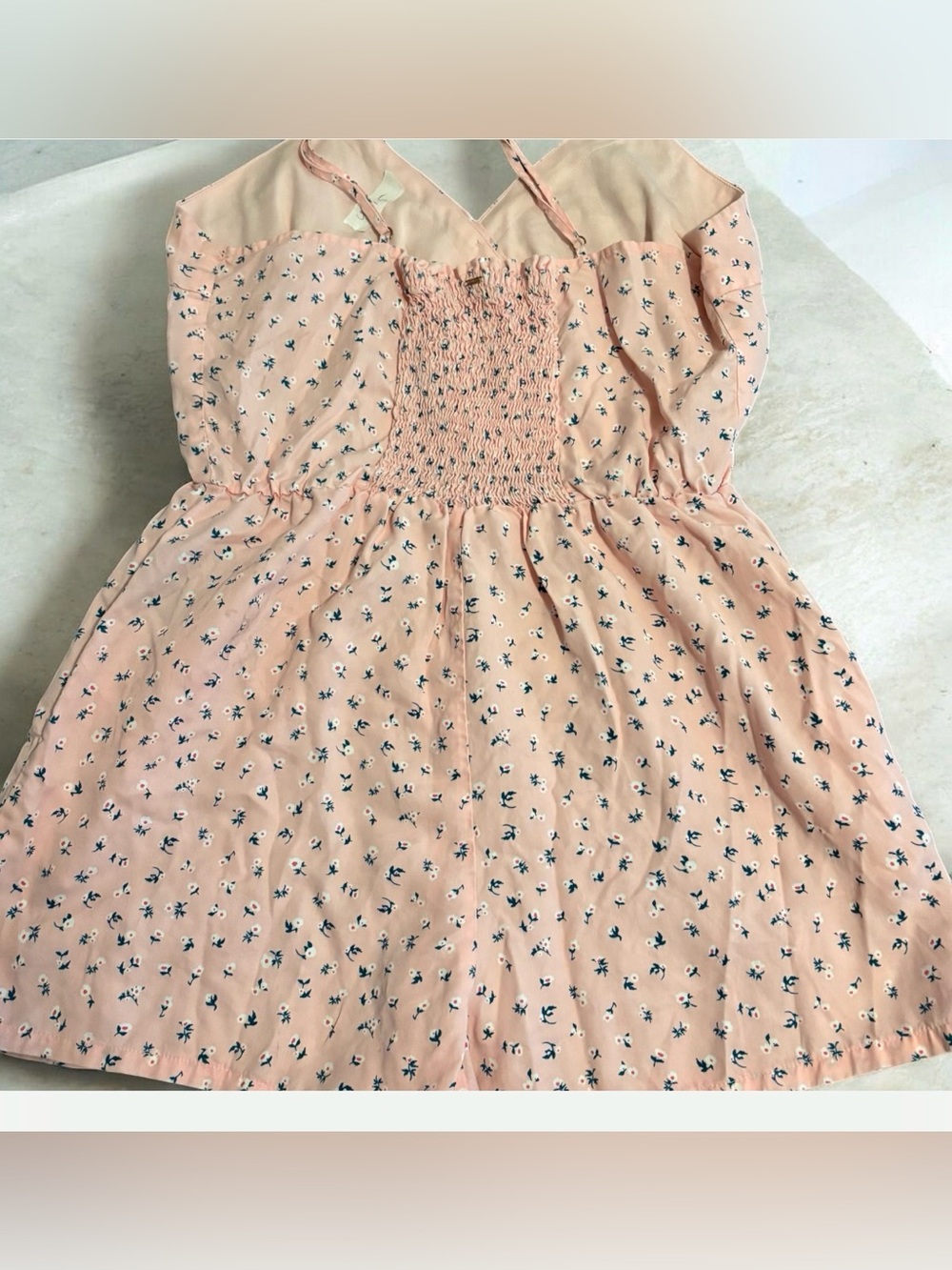 Guess Pink Floral Spaghetti Strap Romper - Picture 3 of 8
